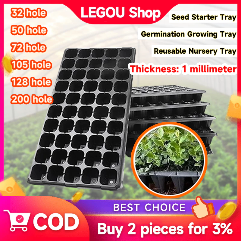 【แจกของรางวัล】ซื้อ 5 แถม 1 ถาดเพาะชำ ถาดเพาะ ถาดเพาะเมล็ด หนามาก ยืดหยุน ป้องกันรากเน่า