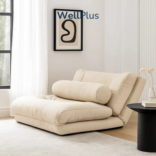 WellPlus โซฟาปรับนอน รุ่น Aveline ปรับระดับ มาพร้อมหมอนข้างทรงกระบอก รองคอ รองเอว ปรับนั่ง-นอนได้