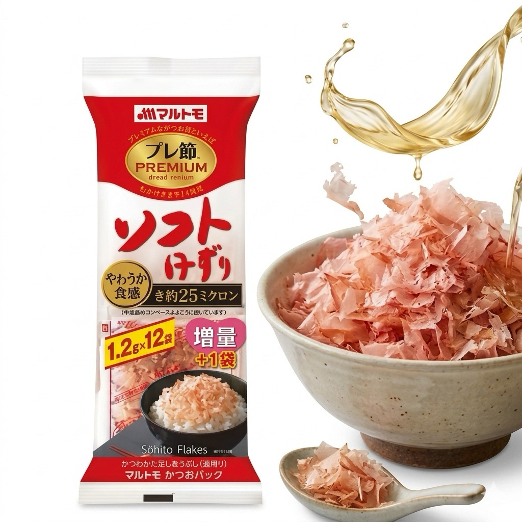 มารุโมโตะ ปลาโบนิโต้อบแห้งหั่นฝอย ขนาด(1.2 กรัม x 12 ซอง)  Dried Bonito