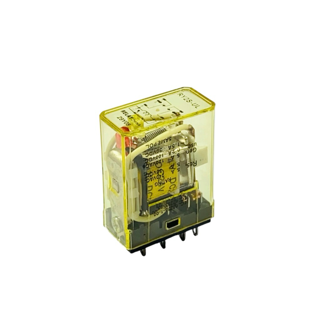 Relay รุ่น RY2S-UL-Coil 24VDC-5A 8ขา DPDT (2 Form C) หรือมี 2 หน้าสัมผัสอิสระที่สลับการทำงานได้ มีสิ