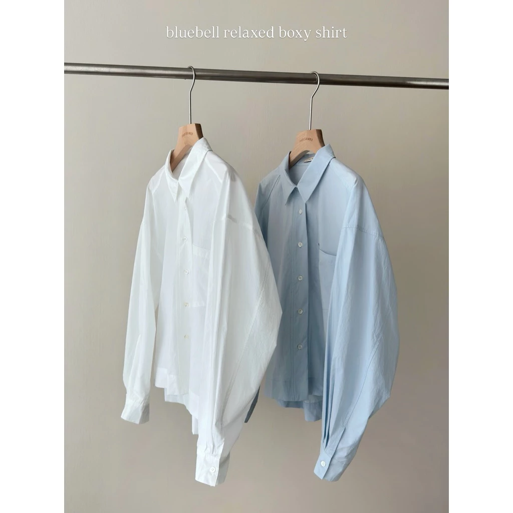 FADTHINGS : bluebell relaxed boxy shirt 🪻✨