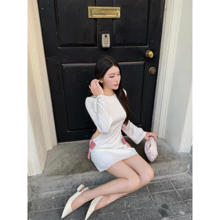 Aristokrat Coquette Rosy Dress เดรสเปิดข้าง ผูกโบว์ เซ็กซี่หรู Minimal Luxury