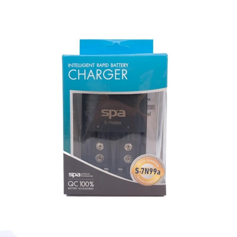 แท่นชาร์จถ่าน S-7N99A 'Spa' สำหรับ: ถ่าน AA / AAA / 9V รับประกัน: 6 เดือน