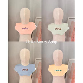 ⚠️ปักชื่อส่งวันนี้ 🇹🇭Little Merry ผ้ากันเปื้อน(✔️ปักชื่อได้) รุ่นMinimal Bloom ผ้าคอตตอน เรียบๆสไตล์ญี่ปุ่น