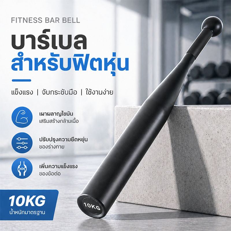 ดัมเบล บาร์ออกกำลังกาย 2/4/6/8KG กิโล ดัมเบล Clubbells การเผาผลาญไขมันทั้งร่างกาย ปรับปรุงความยืดหยุ