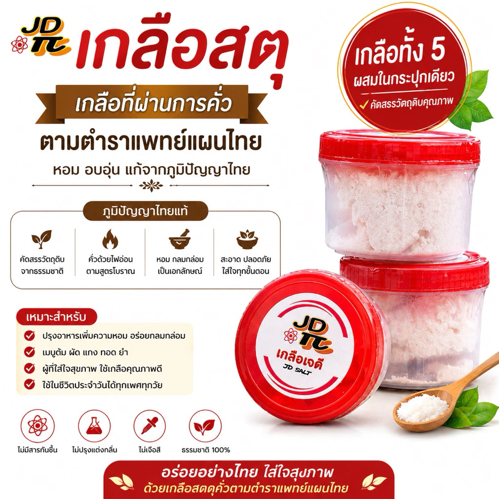 เกลือทั้ง5 เกลือสะตุ (รวมทุกเกลือในกระปุกเดียว)