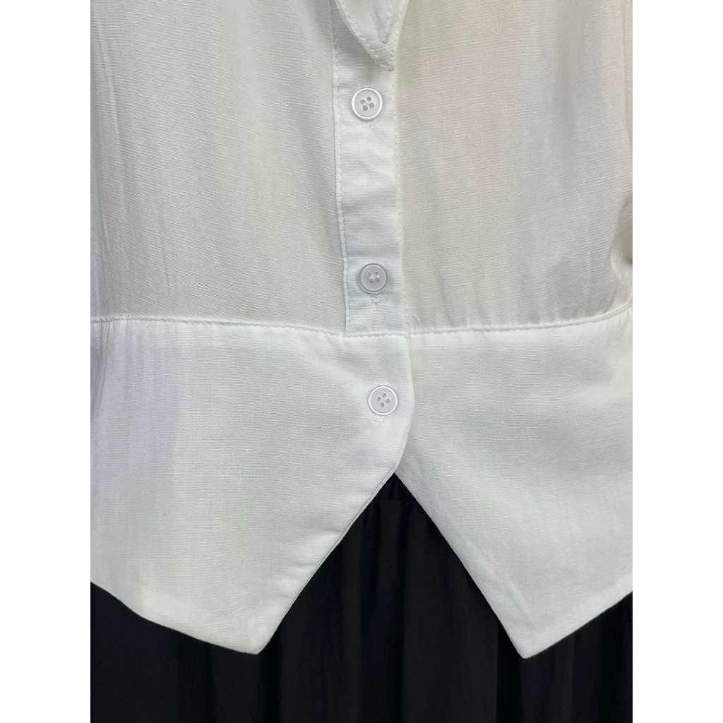 มาใหม่พร้อมส่ง (AJ007) YU Bow cotton tops เสื้อเชิ้ตคอผูก รูปที่ 4