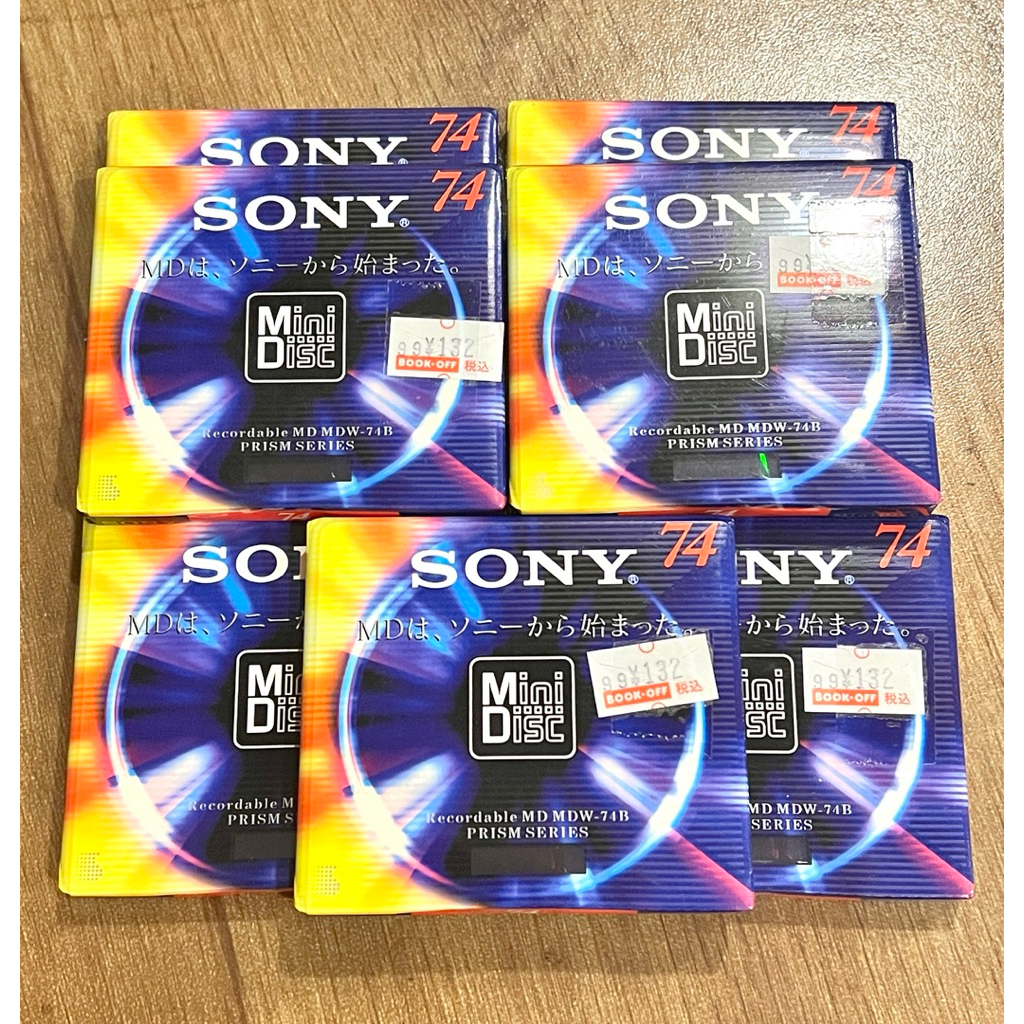 [ของใหม่ในซีล]แผ่น Mini Disc Sony MD MDW-74B Prism Series คุณภาพสูง บันทึกได้ 74 นาที เพื่อการสะสมหร