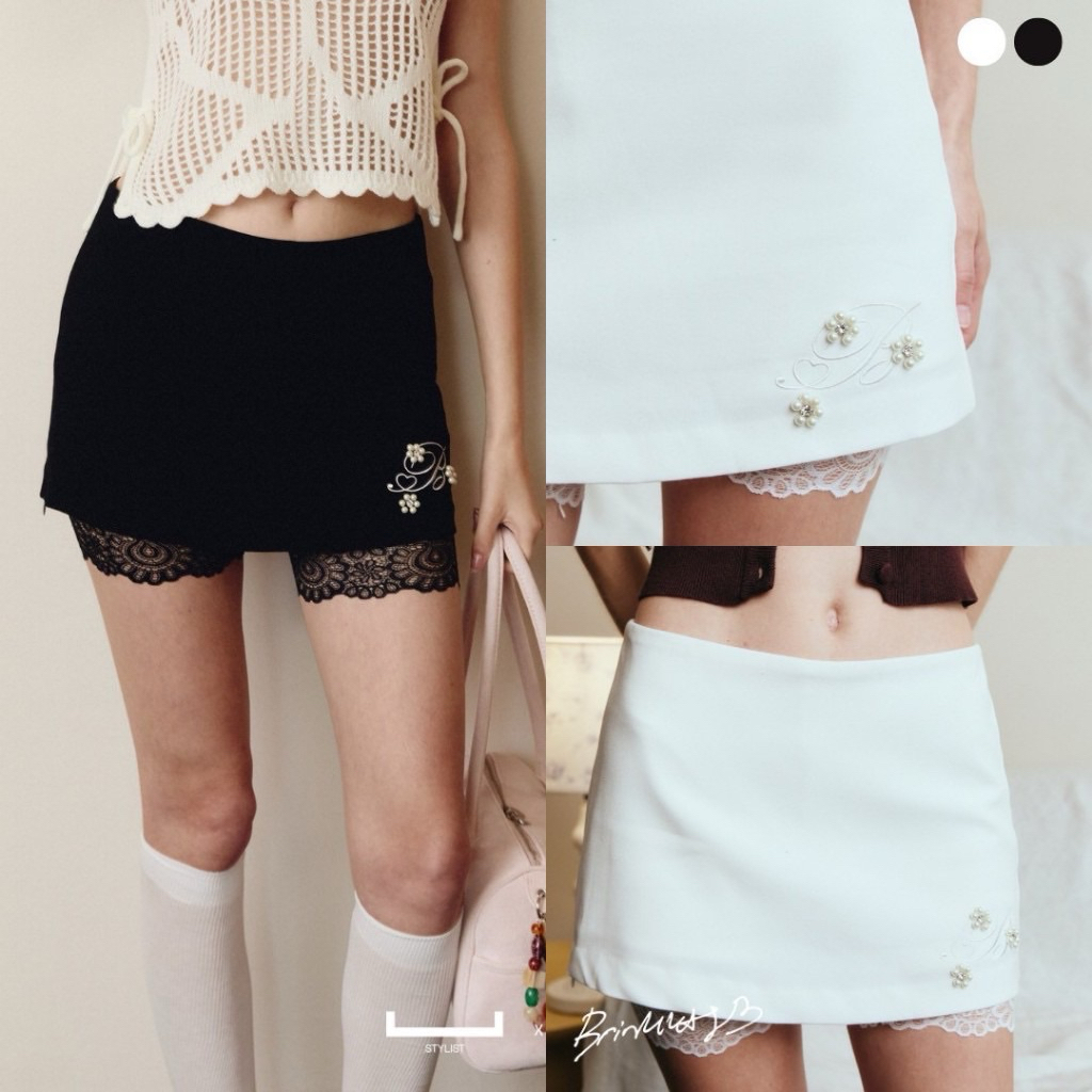 ส่งต่อ STYLIST x Brinkkty | Rami Skirts/Skorts #Size m กระโปรงลายลูกไม้