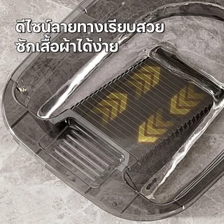 อ่างซักผ้า 2in1กะละมัง อ่างซักผ้าสีใส หนา พร้อมกระดานซักผ้า ทำความสะอาดง่าย มีให้เลือก 2 สี ส่งจากกรุงเทพ COD