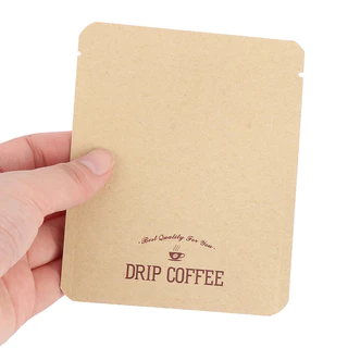100 ชิ้น ถุงใส่กาแฟดริป 10x12.5 cm ถุงกาแฟกระดาษคราฟท์ แค่บรรจุภัณฑ์ ซองใส่กาแฟดริป บบพกพา ใช้แล้วทิ้ง