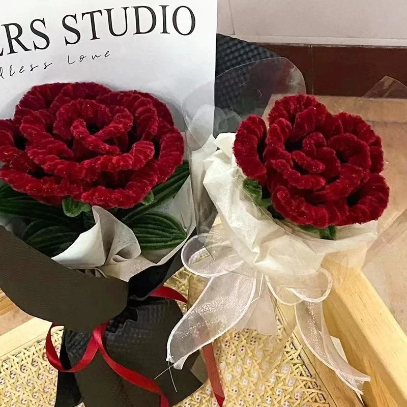 100เส้น DIY ลวดกำมะหยี่ ลวดกำมะหยี่ขนาด 30cm แยกสี สร้างสรรค์งานประดิษฐ์ต่างๆ ทำดอกไม้ นุ่ม ดัดง่าย thumbnail 9