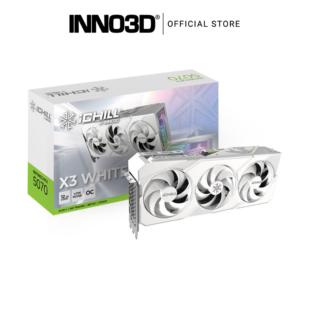 VGA INNO3D RTX 5070 ICHILL X3 WHITE  12GB GDDR7
