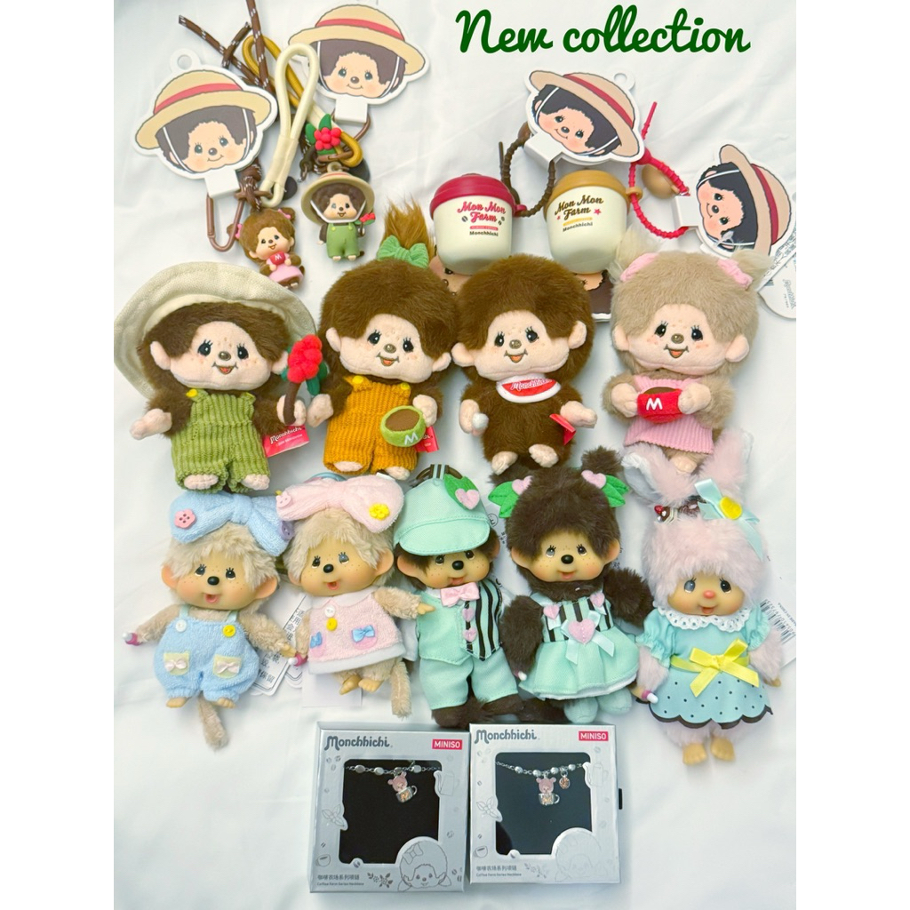 พร้อมส่ง พวง monchhichix miniso new collection จากฮ่องกง