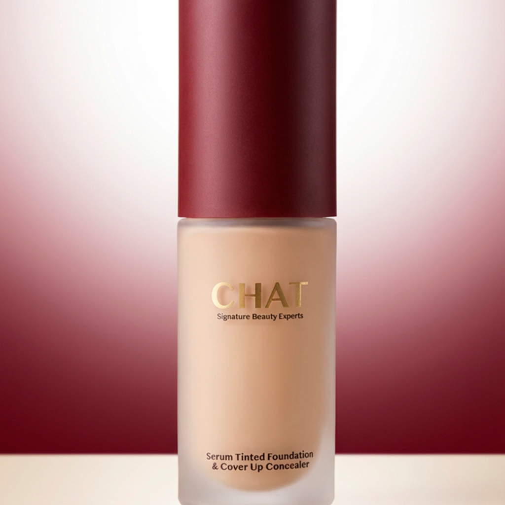 (ในไลฟ์ลด 40%) สกินทินท์ฝาแดงน้องฉัตร CHAT SERUM TINTED FOUNDATION & COVER UP CONCEALER [ส่งด่วน]