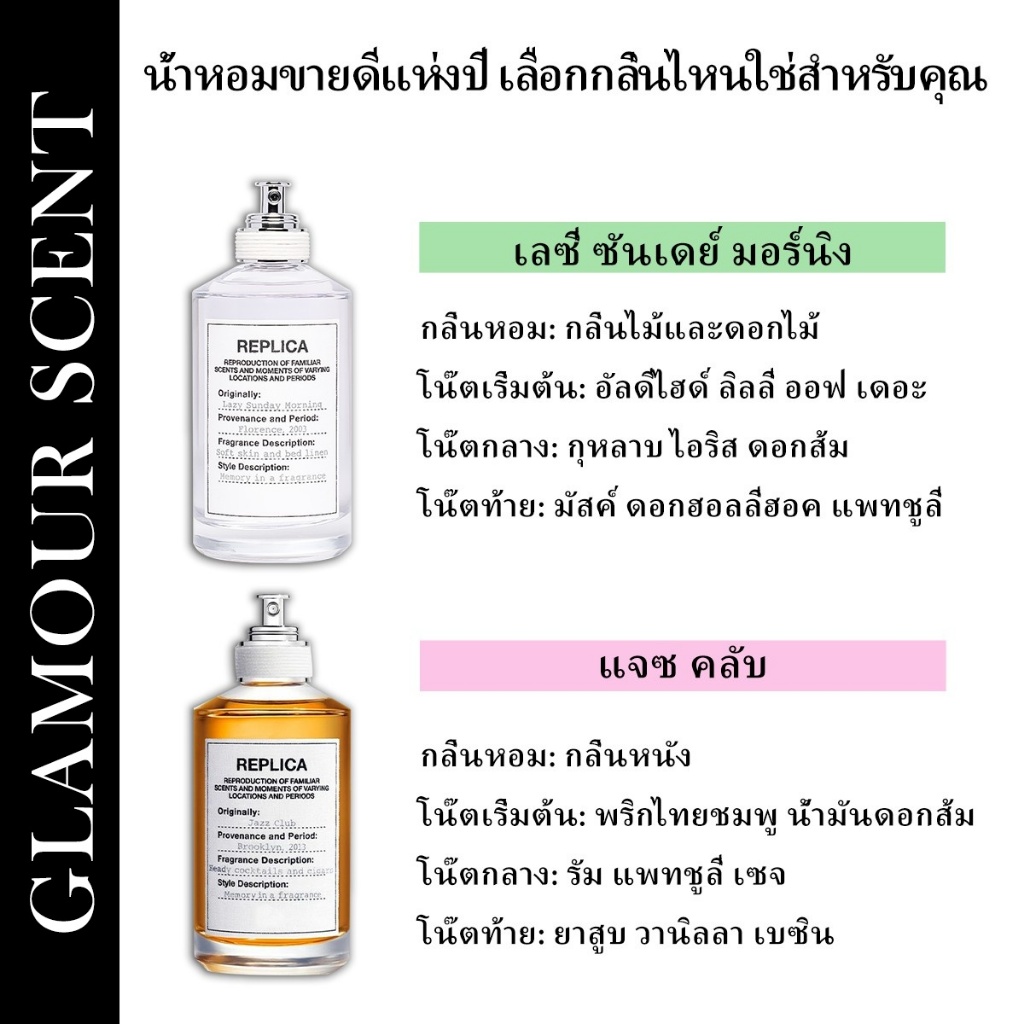 🔥น้ำหอมขายดี แท้💯 Lazy Sunday Morning & Jazz Club EDT 2ml/5ml/10ml น้ําหอม unisex ตัวอย่างน้ำหอม