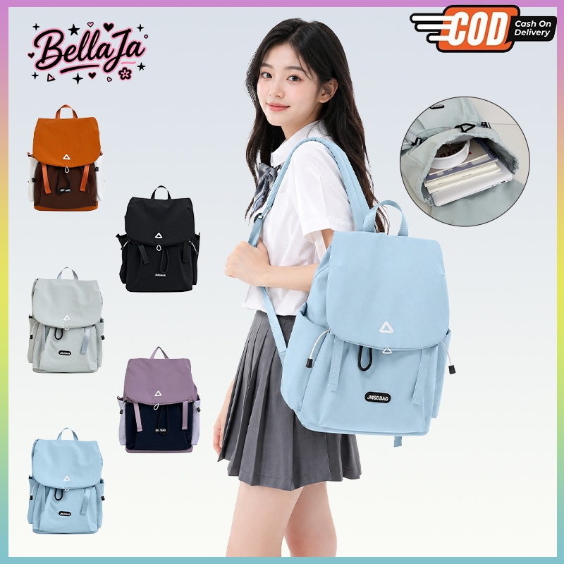 กระเป๋าเป้ผู้หญิง กันน้ำ ผ้าไนลอน น้ำหนักเบา ใบใหญ่ หลายช่อง ใส่โน้ตบุ๊กได้ สไตล์เกาหลี ใช้งานได้ทุกวัน