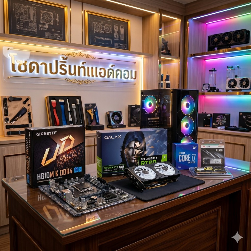 คอมพิวเตอร์ คอมประกอบ CPU INTEL CORE I7-10700F RTX4060 SSD M.2 512GB ของใหม่ๆราคาสบายๆทำงานเกมส์