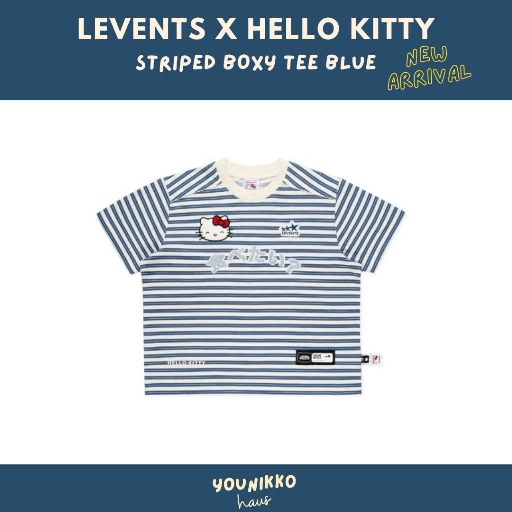 (พร้อมส่ง_ส่งด่วนได้) สินค้าใหม่ Levents X Kitty เสื้อยืดแขนยาว Emotions long sleeve Black