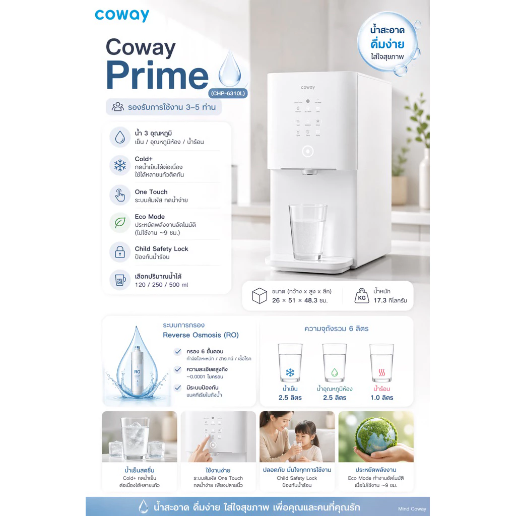 เครื่องกรองน้ำ Coway รุ่น Prime thumbnail 3