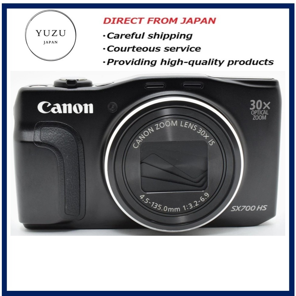 Pre-owned Product Canon PowerShot SX700 HS Black 16.1MP Digital Camera 30x Optical Zoom w/ 60x ZoomP