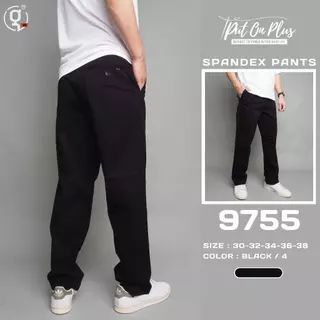 ⚡GW⚡9755 กางเกงขายาว ผู้ชาย ผ้ายืด สีพื้น ยาว 38.5-40.5 นิ้ว ไซส์ 30-38