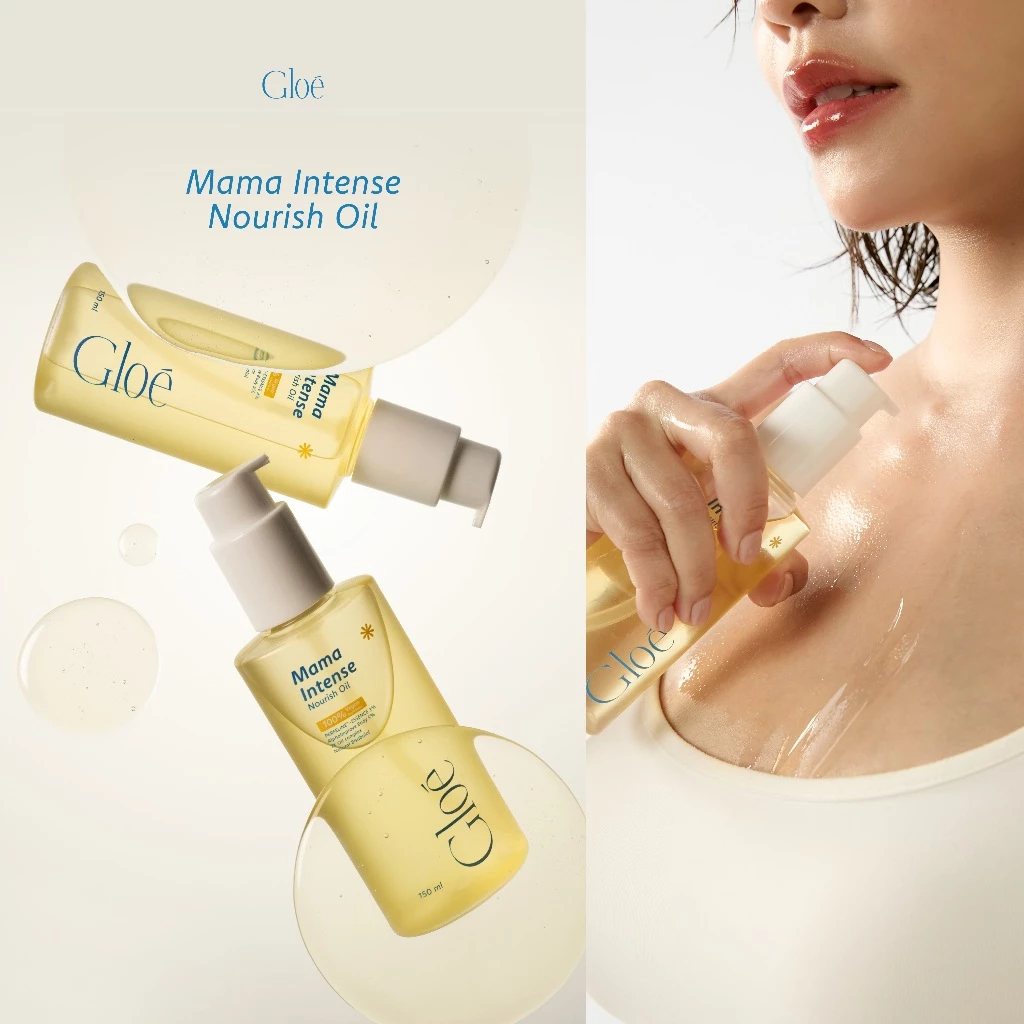 Gloé Mama Intense Nourish Oil โกลว์ ออยมาม๊า ออยบำรุงผิวกาย Body Oil ฟื้นบำรุงรอยแตกลาย ออยสำหรับคุณแม่