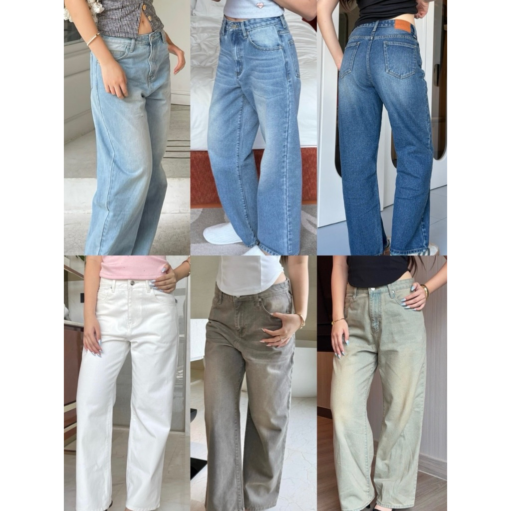 NEW ป้ายห้อย ส่งต่อbetty baggy jeans (XS) by Duex Studio กางเกงยีนส์ทรงbaggyเอวต่ำ สีเฟดกำลังดี