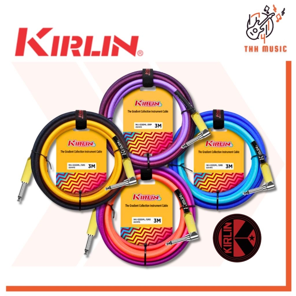 Premium Instrument Cable​ สายแจ็คกีตาร์ เบส  Kirlin IWJ-222GML 3M/6M สายแจ็คกีตาร์ KIRLIN Gradient
