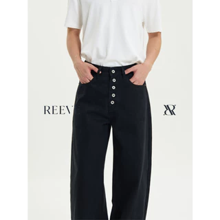 REEVE BUTTON VOLUME DENIM - กางเกงยีนส์ กระดุมหน้าทรงกระบอกใหญ่