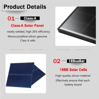 【JinkoTigerNeo】200W แผงโซล่าเซลล์ 18BB เกรด A Monocrystalline แผงโซล่า แผงพลังงานแสงอาทิตย์ พร้อมตัวเชื่อมต่อ MC4