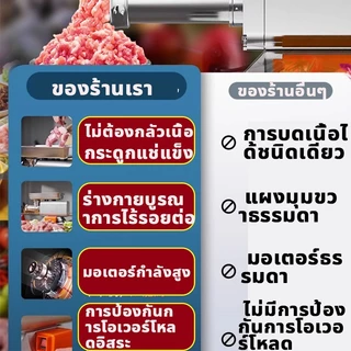 SOKANY เครื่องบดอาหาร เครื่องบด 8in1 สแตนเลส ทำความสะอาดง่าย เครื่องบดหมู เครื่องบดไฟฟ้า
