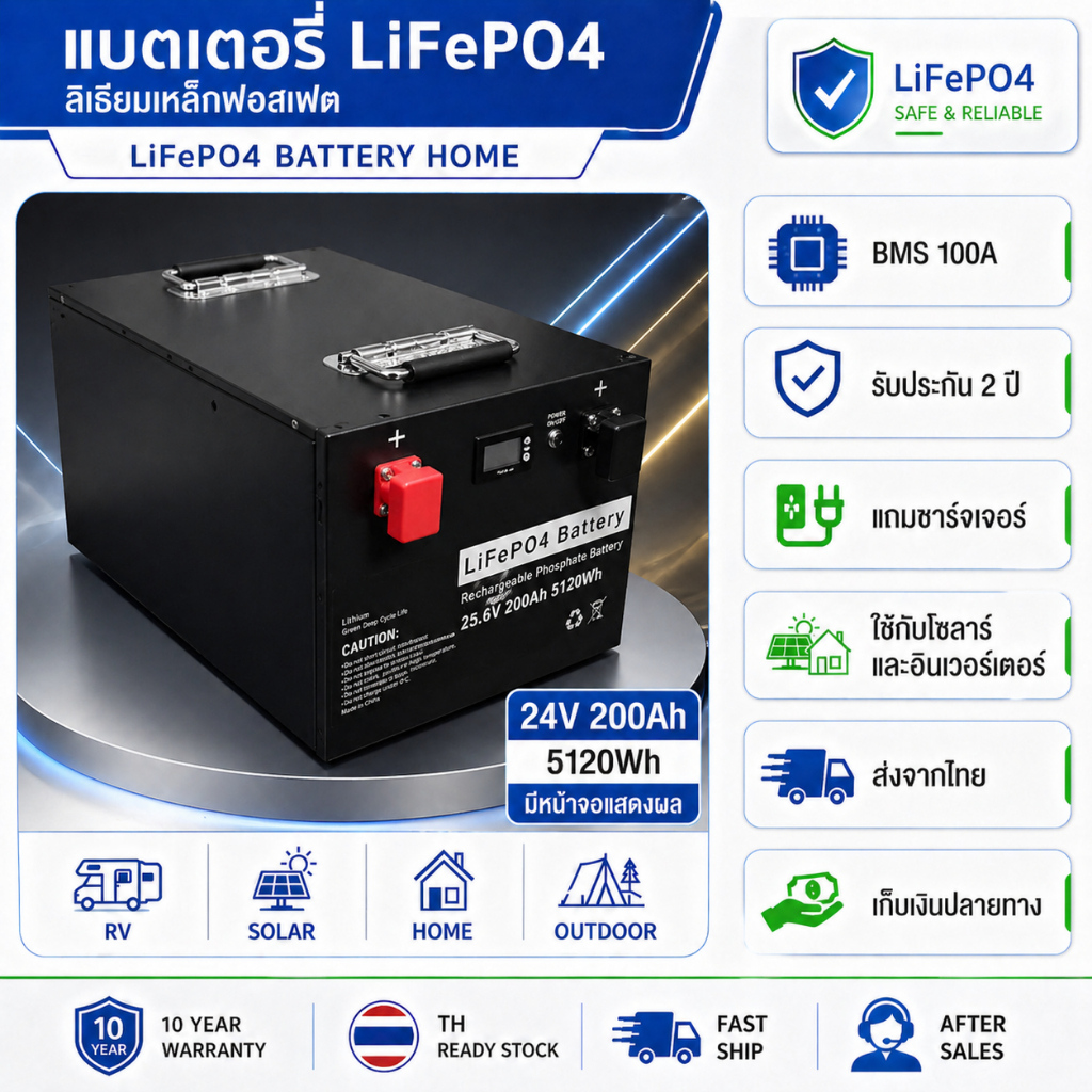 【รองรับ COD】CATL แบตเตอรี่ลิเธียม LiFePO4 12V 24V 48V BMS 100A โซลาร์เซลล์ อินเวอร์เตอร์