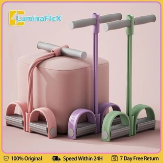 LuminaFlex เชือกดึงซิทอัพ ยางยืดออกกำลังกาย แบบมีที่เหยียบ รุ่นสายแรงต้าน 4 เส้น ยางยืดฟิตเนส