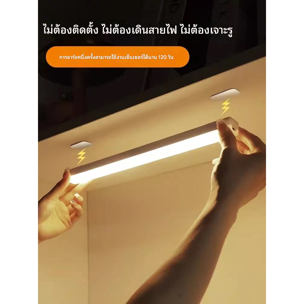 ไฟเซ็นเซอร์ตรวจจับการเคลื่อนไหวร่างกายมนุษย์อัจฉริยะสำหรับบันได ไฟตู้เสื้อผ้าและตู้เก็บของควบคุมด้วยเสียงและแสงอัตโนมัติ
