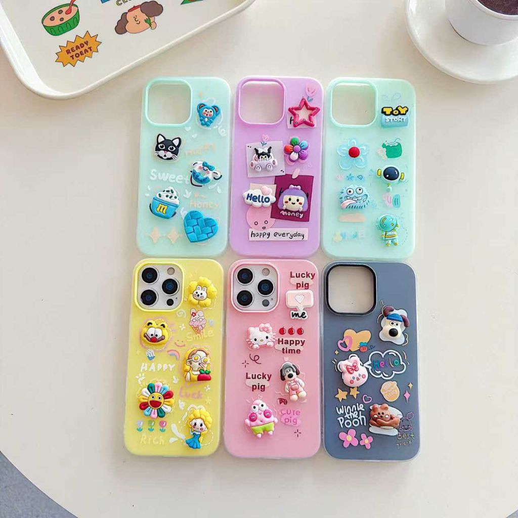 เคสมือถือ สำหรับ Redmi15 A3 mi10 17 17pro 17pm  A5 14C เคส2ชั้น การ์ตูนตัวติดน่ารักกันกระแทก พร้อมส่ง#2S-T
