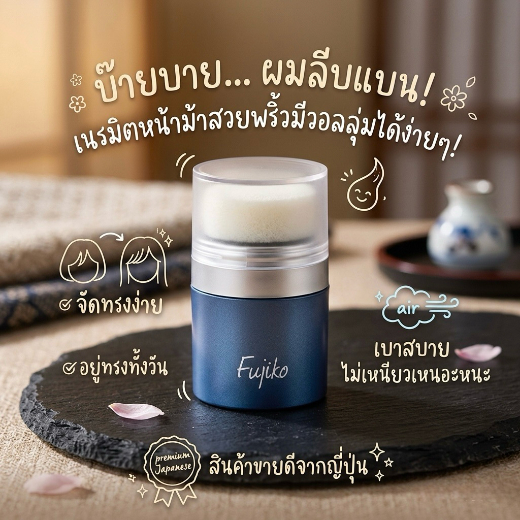 ‼️ของแท้จากญี่ปุ่น‼️FUJIKO PONPON POWDER ช่วยทำให้ผมดูมีวอลลุ่ม ดรายแชมพูไซส์มินิ ที่ใช้งานง่าย พกไป