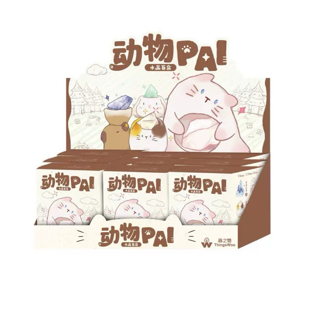 【ยกBox 9ชิ้น 】🇹🇭 โมเดลแมวน่ารัก แมวหินและสัตว์นำโชคคริสตัล ตกแต่งโต๊ะทำงาน ของฝาก ของขวัญวันเกิดแฟน