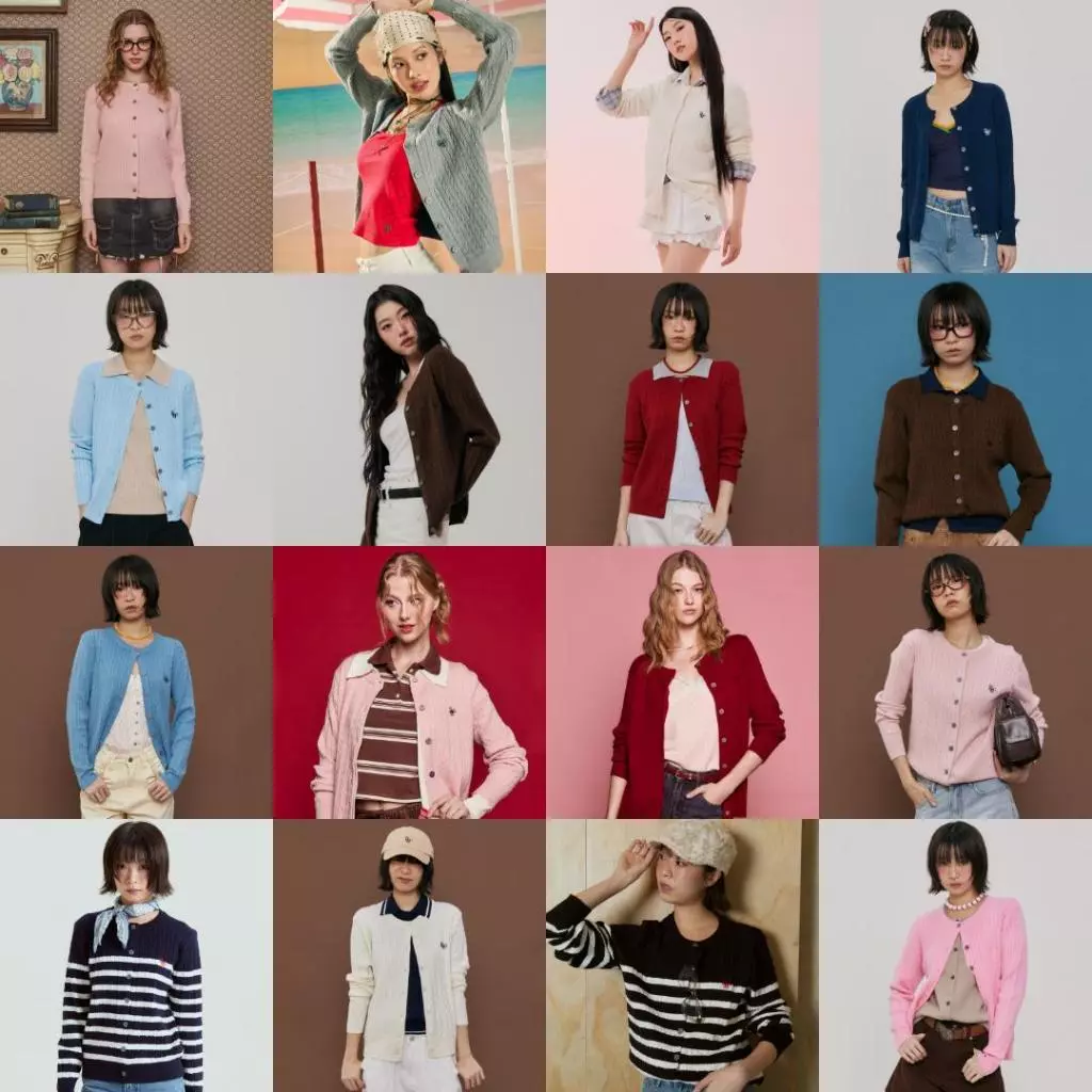 Bemingtop643(S-XL) - BMG Knit Cardigan (PREชมพู,แดง,ฟ้าพาส,กรม,น้ำตาล,ม่วงพาส,ขาวชมพู,ครีมเข้มM/น้ำตาล,ครีมL20 วัน) thumbnail 4