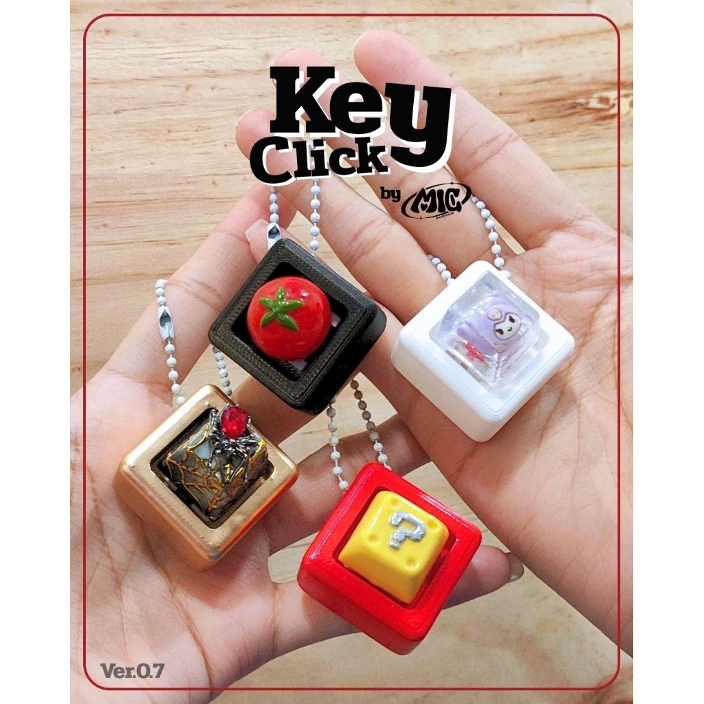 [MiC] KeyClick | Fidget toy Clicker Keychain คีย์บอร์ดของเล่นปุ่มกด handmade
