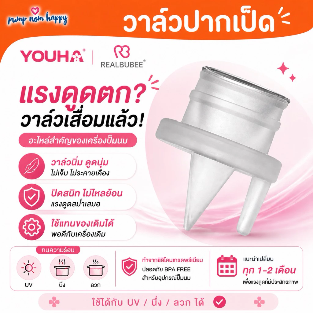 วาล์วปากเป็ด Youha Plus / RealBubee