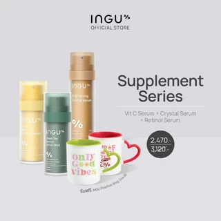 รับฟรี Positive Mug (Serum Set) INGU Vitamin C AOX Glowing Serum + Brightening Crystal Serum + Green Tea Retinol Serum