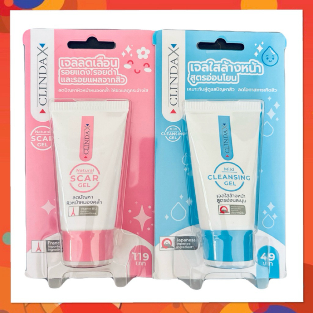 Clinda Natural Sca Gel 25 g คลินด้า เนเชอรัล สกา เจล / Clinda X Mild Cleansing gel 25g