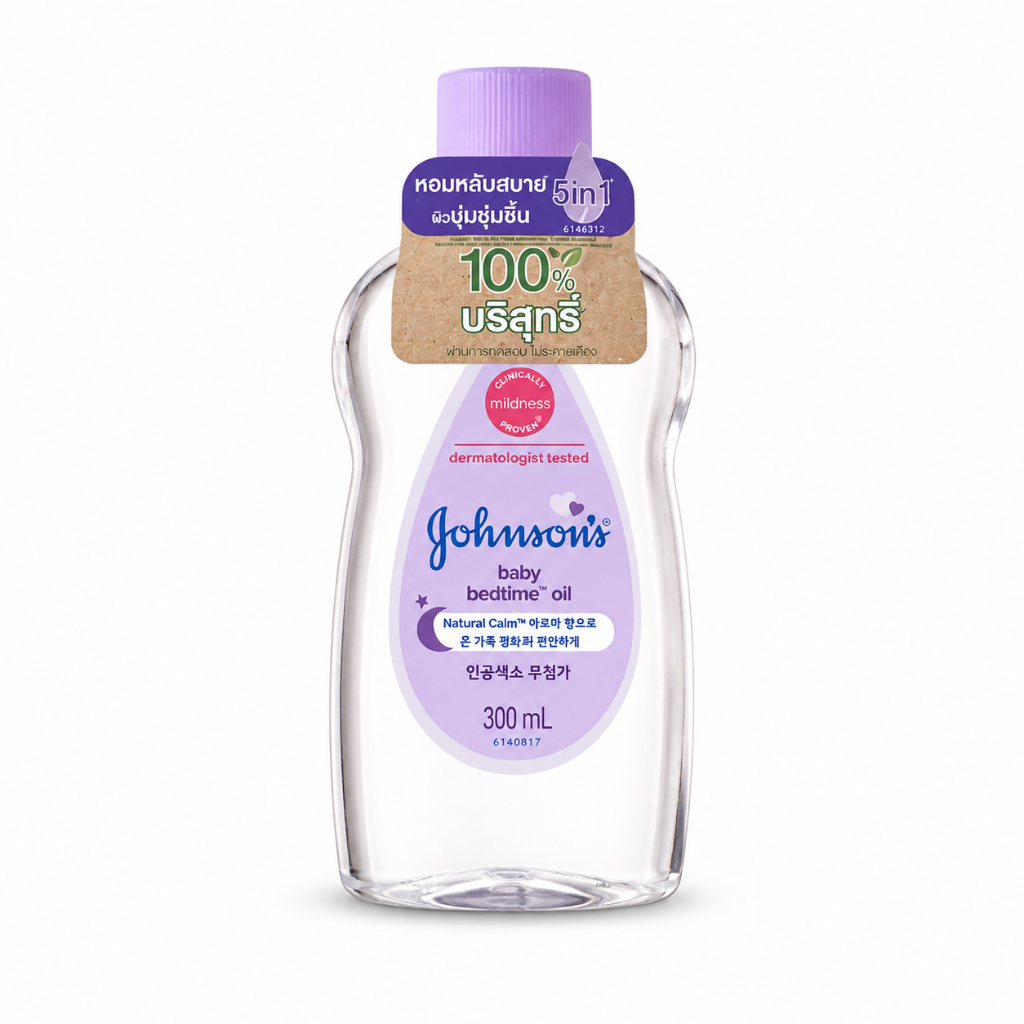 johnson จอห์นสัน เบบี้ออยล์ เบดไทม์ 300 มล. johnson baby oil bedtime baby oil joshnson 300mL