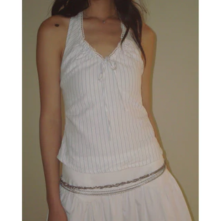 MELT.INMOMENTS Faye Top เสื้อผูกคอผ้าลูกไม้ (พร้อมส่ง)