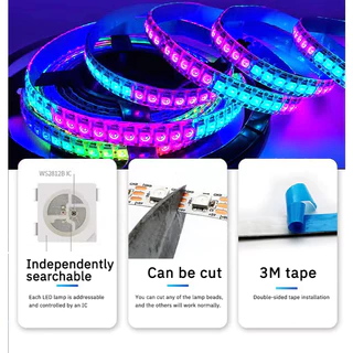 【COD】ตัวควบคุม RGB บลูทูธ APP DC 5V WS2812B Light Strip Controller 24 Keys คีย์รีโมทคอนโทรล ตัวควบคุมไร้สายบลูทูธ SPI