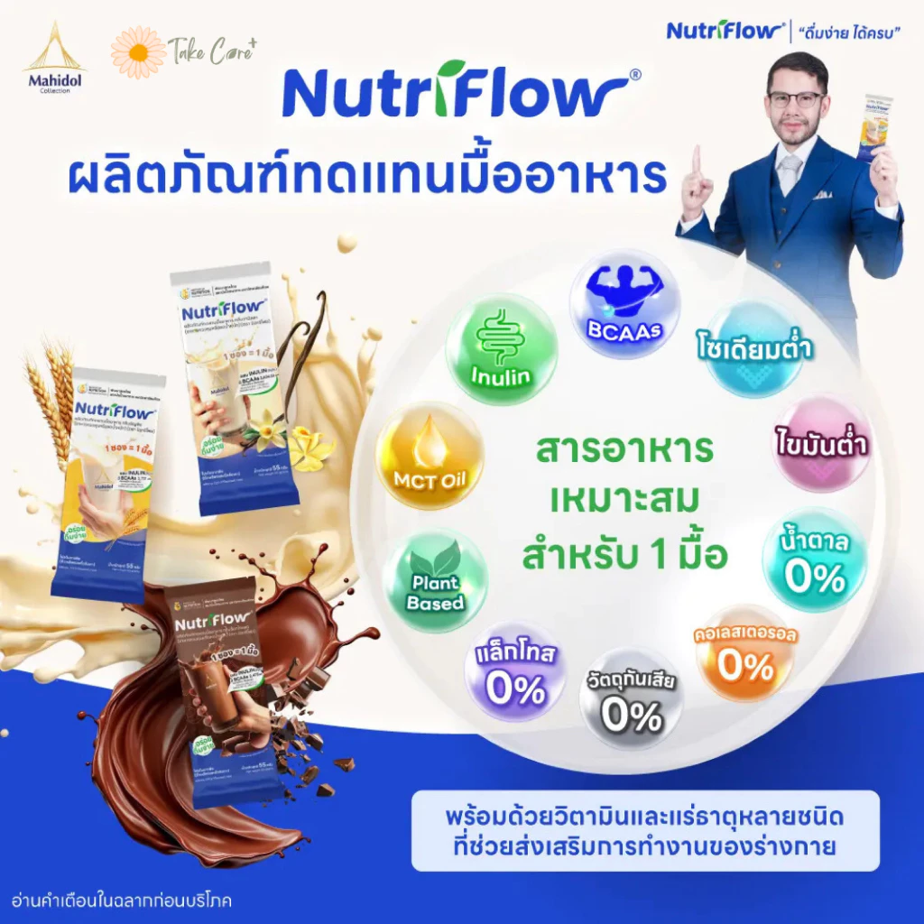 NutriFlow นิวทริโฟล ผลิตภัณฑ์ทดแทนมื้ออาหาร 3 กล่อง thumbnail 7