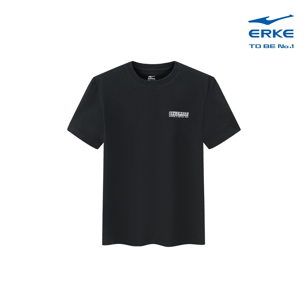 ERKE Crew Neck T-shirt >Black> 11225202083-004