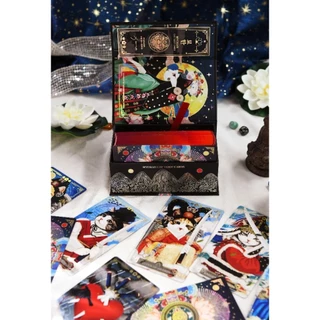 Myohan Cat Tarot ไพ่ยิปซีแท้น้องเหมียวฮันบกประดับฟอยด์สีรุ้งสะท้อนแสงหรูหรา ไพ่ทาโร่ต์ ไพ่ยิปซี Tarot Cards