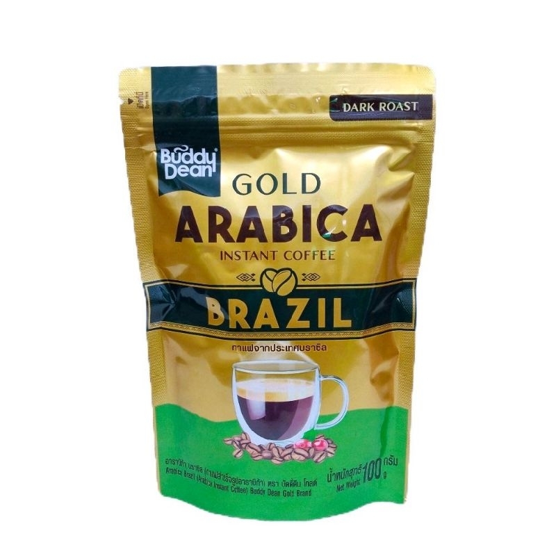บัดดี้ดีน โกลด์ อาราบิก้า บราซิล 100 กรัม  Buddy Dean Coffee Brazil